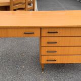 Natural mahogany desk 1960s