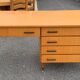 Natural mahogany desk 1960s