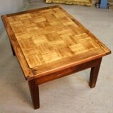 Coffee Table with Old Parquet Top