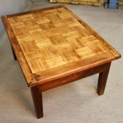 Coffee Table with Old Parquet Top