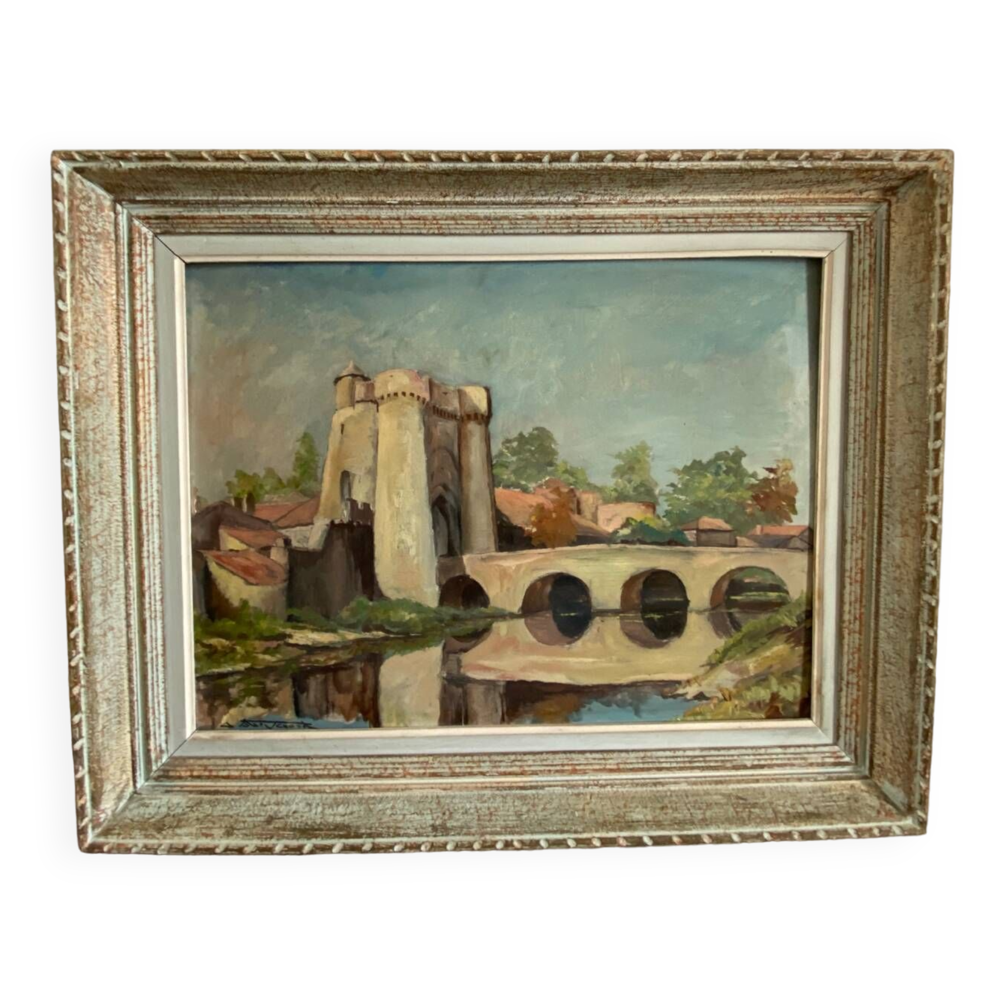 Walled city painting