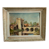 Walled city painting