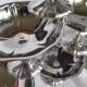 Coffret de 6 coupes à glace Guy Degrenne en inox avec bol assorti