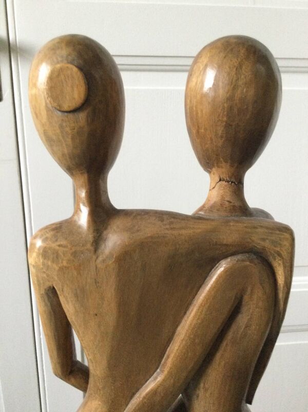 Sculpture couple XXL style scandinave années 60