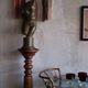 Vintage turned wooden column selette pedestal