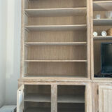 AmPm bookcase in ceruse solid wood