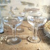 4 Coupes à Champagne ancienne