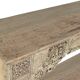Carved wood console 182x46x85 natural