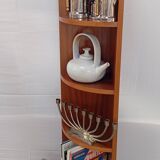 1960s teak corner shelf unit
