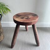 Wooden tripod stool