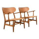 Pair Hans Wegner CH-22 for Carl Hansen & Søn Denmark 1950s