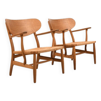 Pair Hans Wegner CH-22 for Carl Hansen & Søn Denmark 1950s