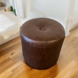 Vintage brown pouf from the 70s