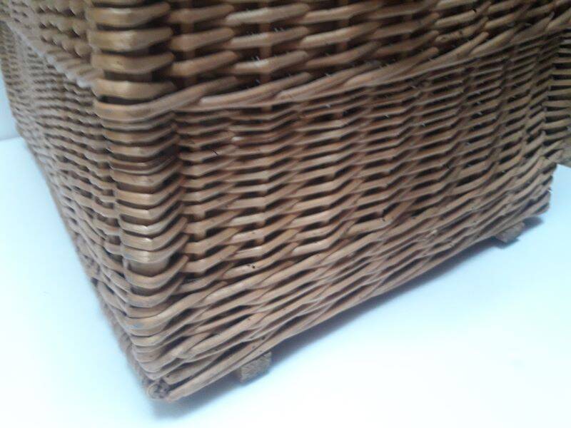 Wicker trunk L75xH53xD48 vintage