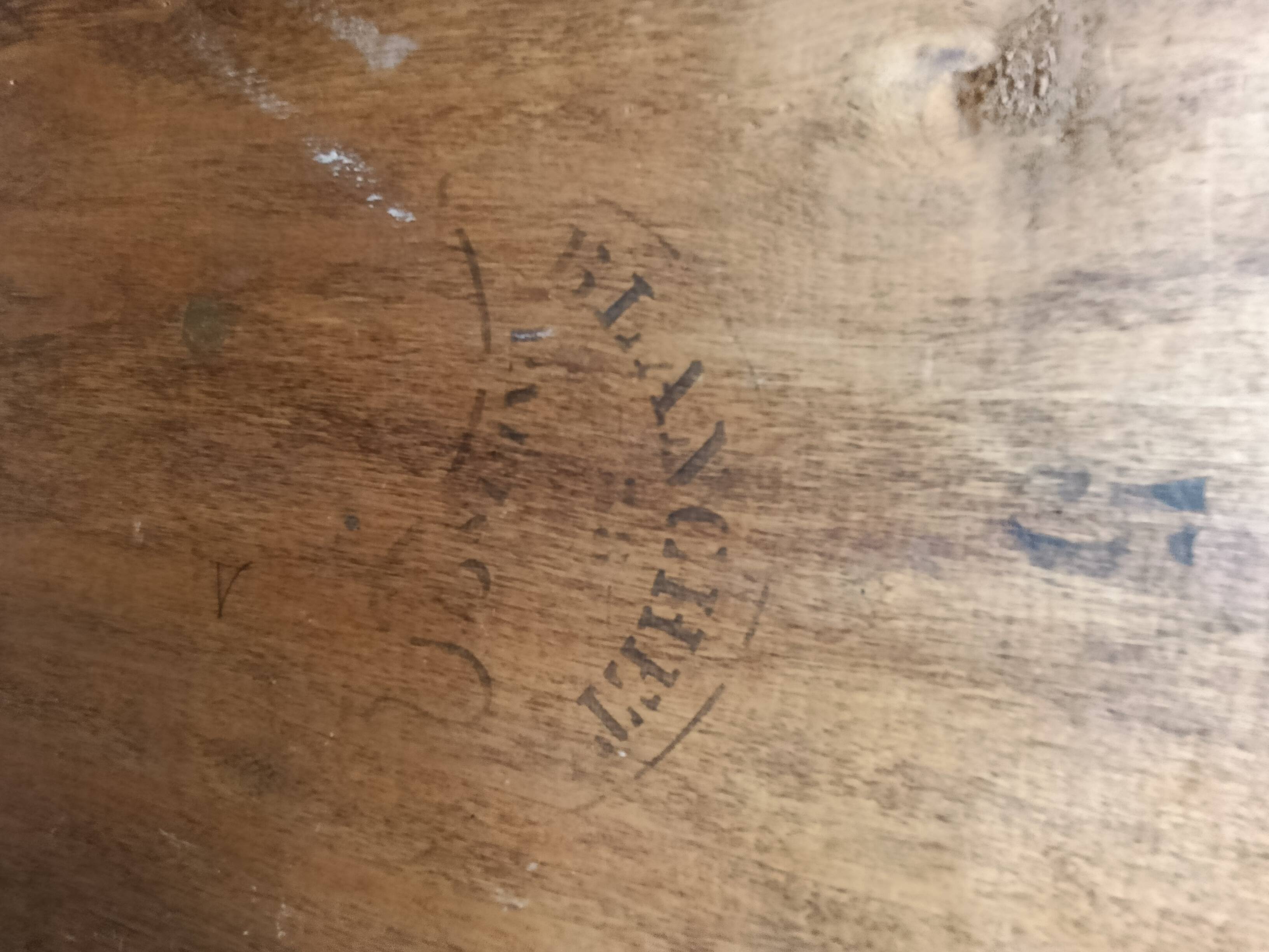 French vintage oil painting on board, signed A. Gillaz