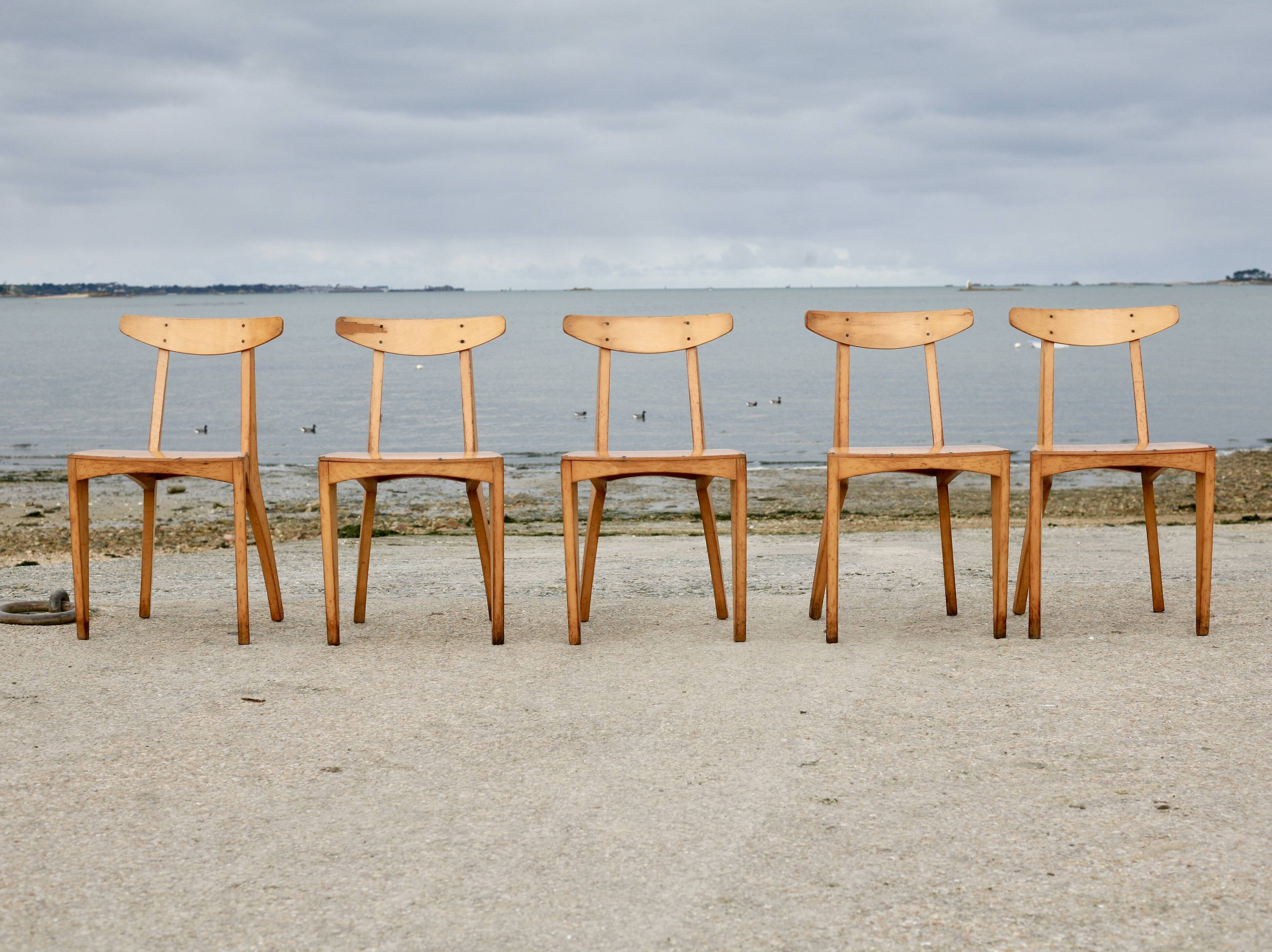 5 chairs by Thibault Desombre, 1990