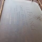 Glass and metal tray