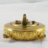 LANCEL alarm clock in chiseled bronze and gilded metal