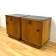 Set of 2 retro bedside tables, veneered wood, 1960s