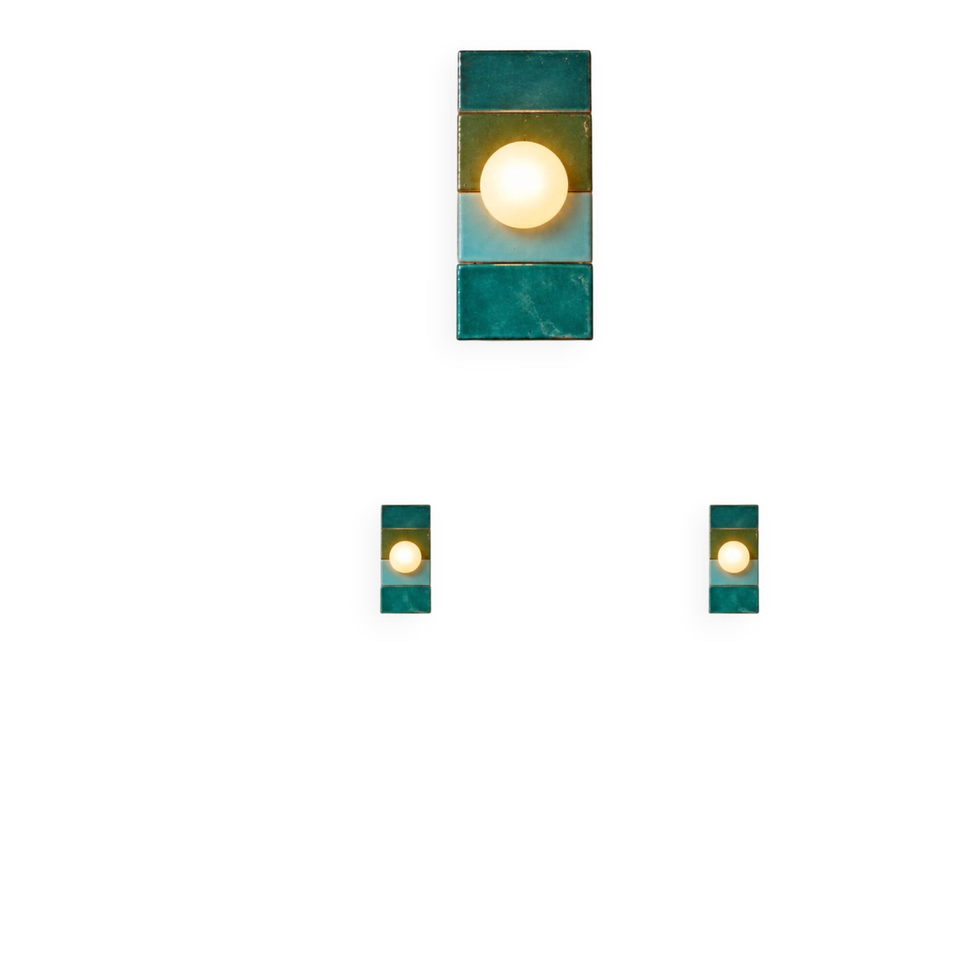 Ceramic zellige wall lamp