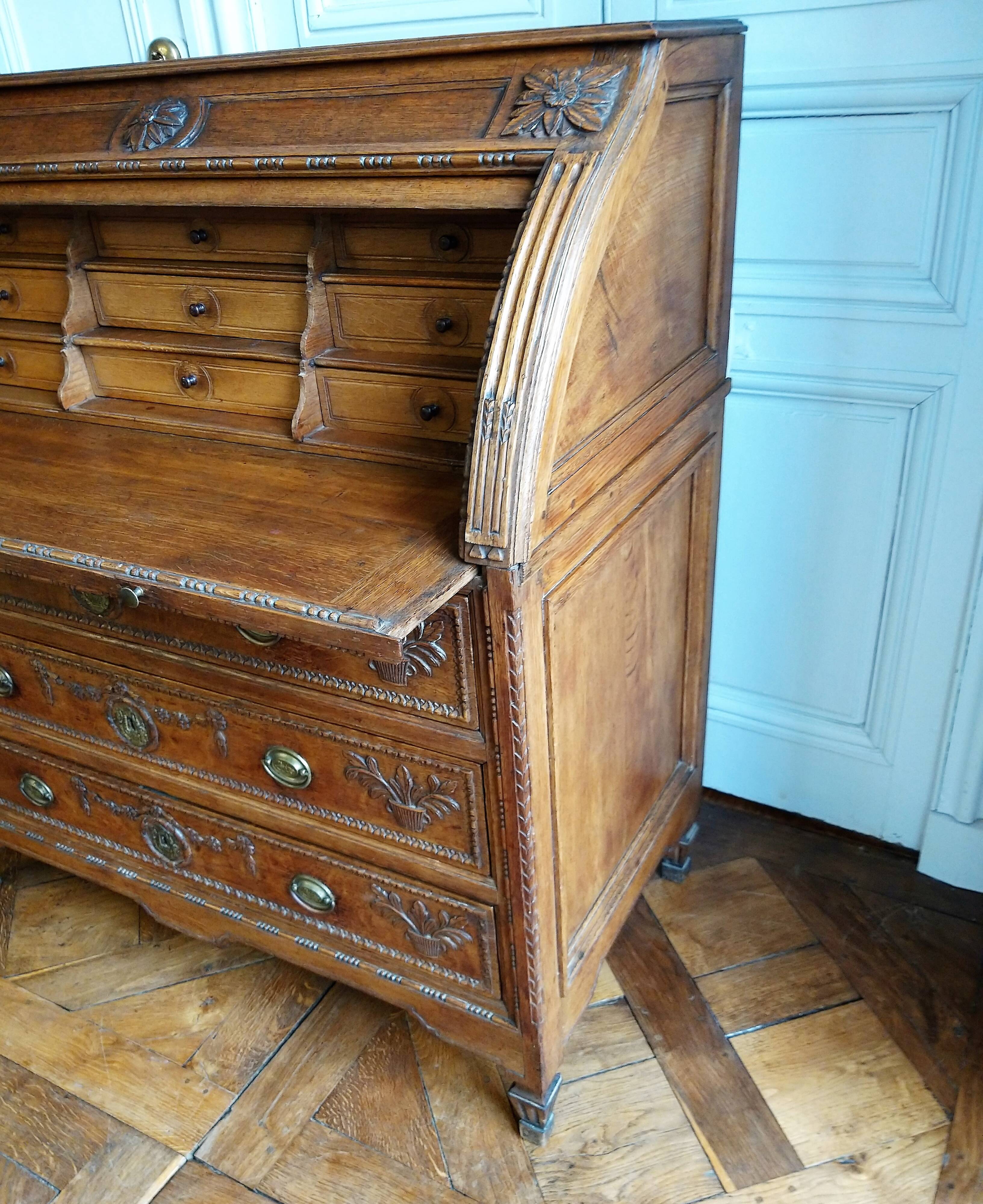 Writing desk cylinder Louis XVI 18th century