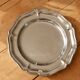 Small round vintage shiny metal dish - Scalloped