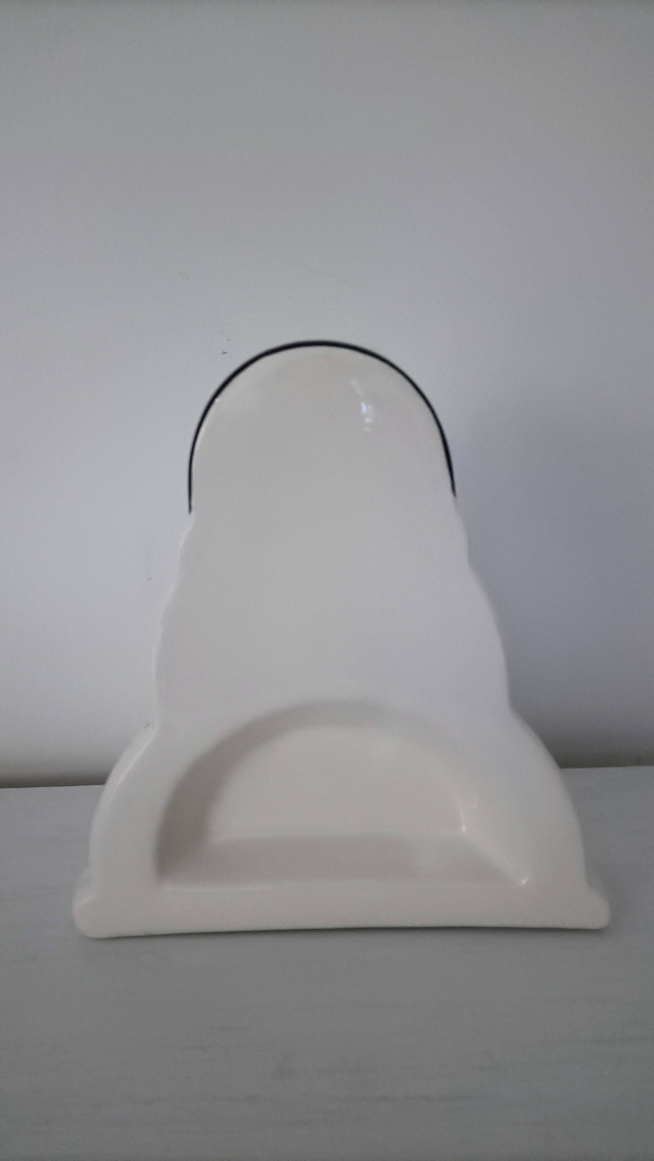 Advertising lollipop display with gourmet Pierrot bust in porcelain