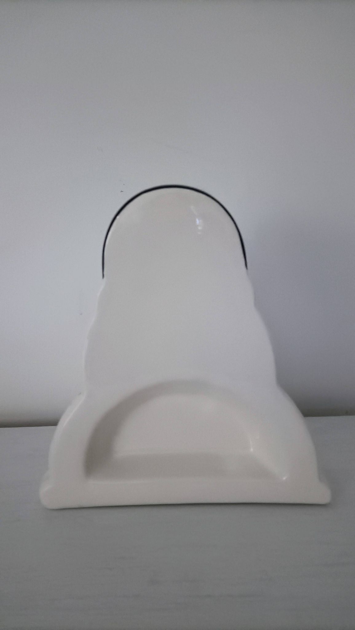 Advertising lollipop display with gourmet Pierrot bust in porcelain