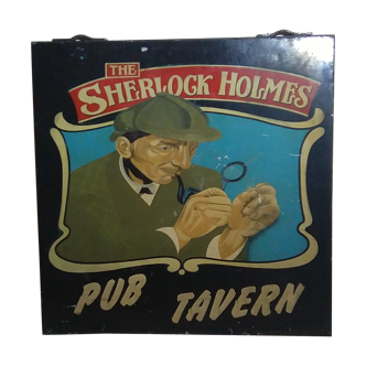 Enseigne émaillée Sherlock Holmes Pub 80x80cm