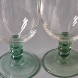 Green stemmed glasses