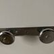chrome Art Deco bathroom coat hook 57cm