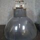 Pair of industrial pendant lights in enamelled sheet metal – 20th century (lot A)