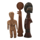 Set of three wooden tribal art statuettes, 1980s