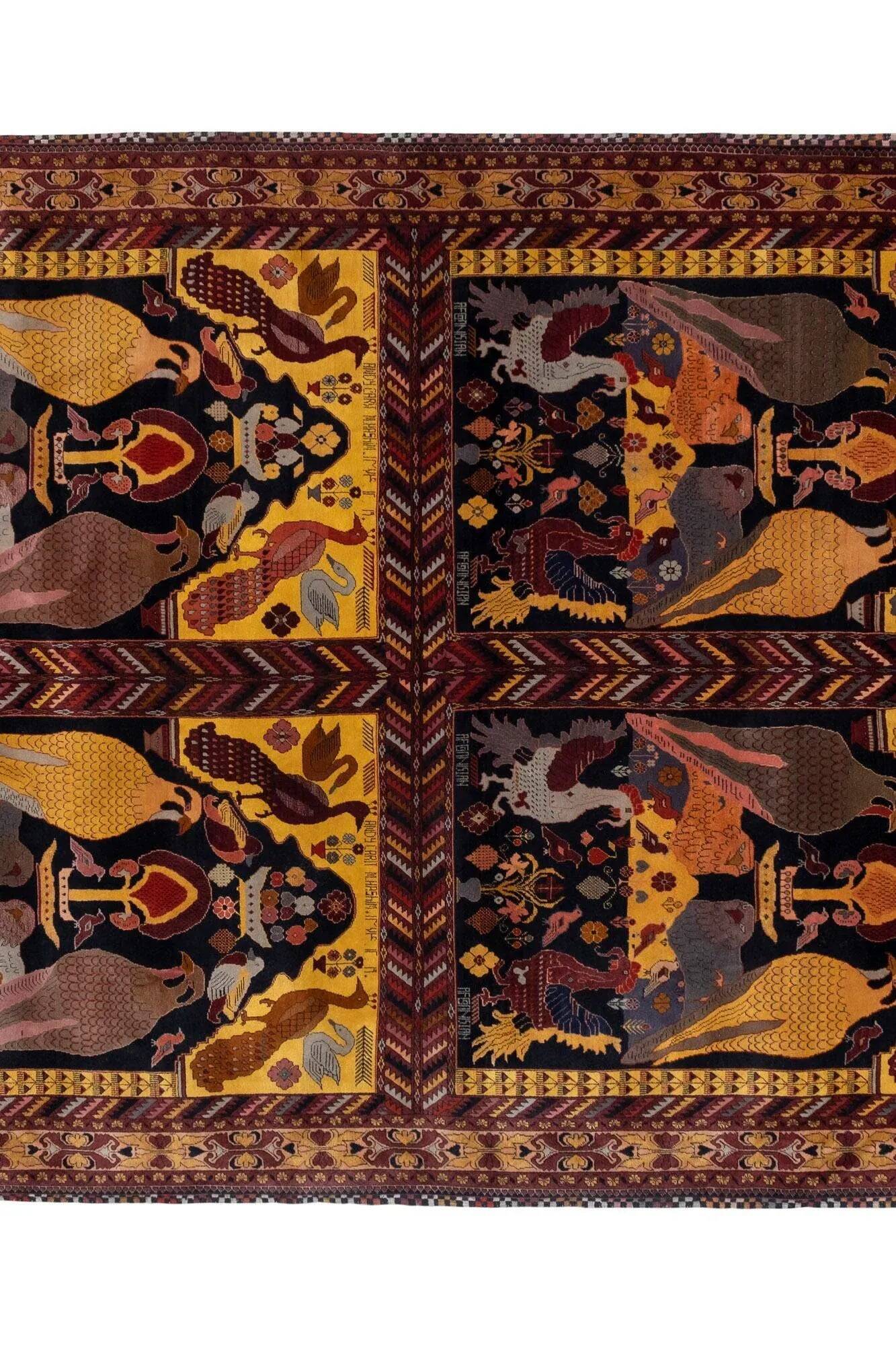 Vintage Turkish rug handmade 202x302 cm