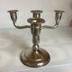Silver metal 4-light candlestick chandelier