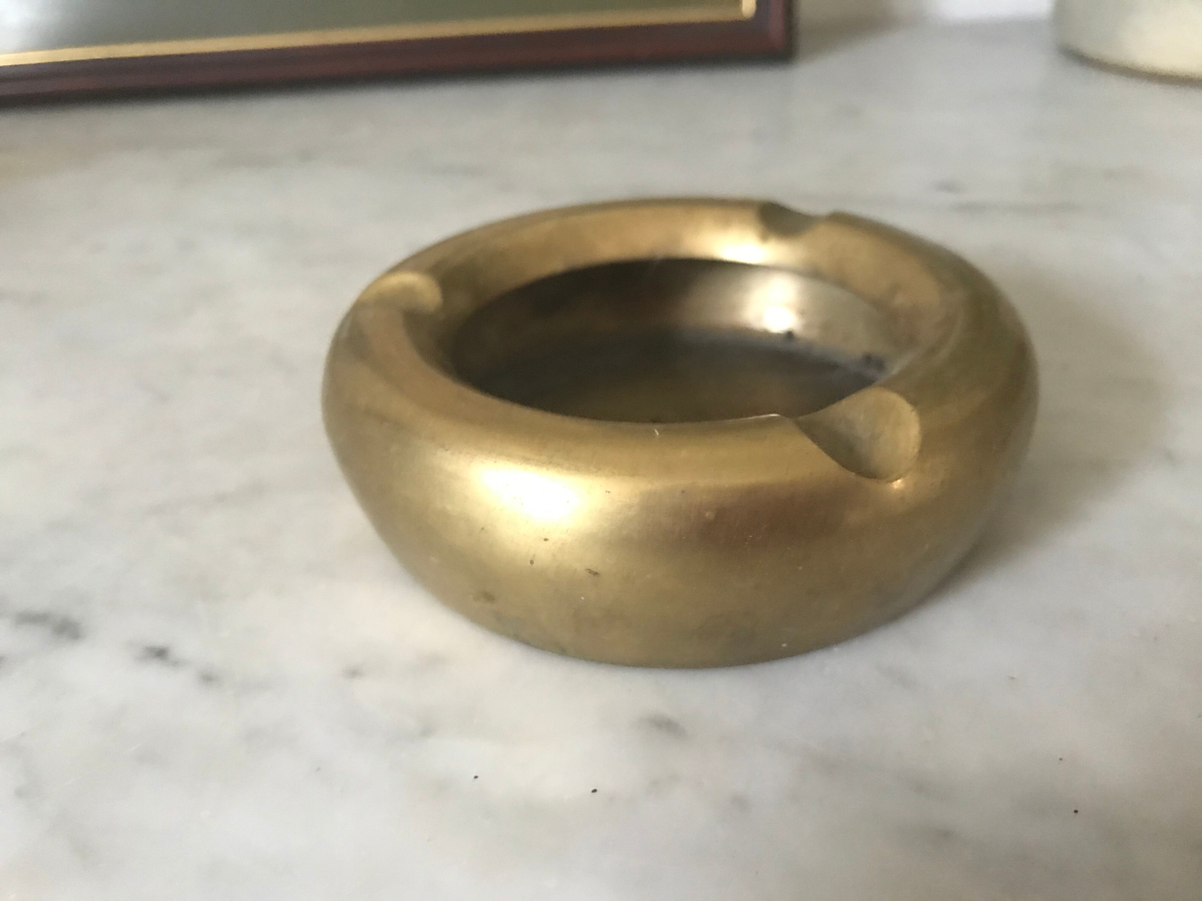 Vintage brass ashtray