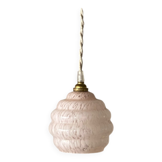 Art Deco pendant lamp in Clichy glass