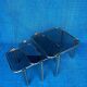 Set of 3 vintage nesting tables 1970 hollywood regency gold metal