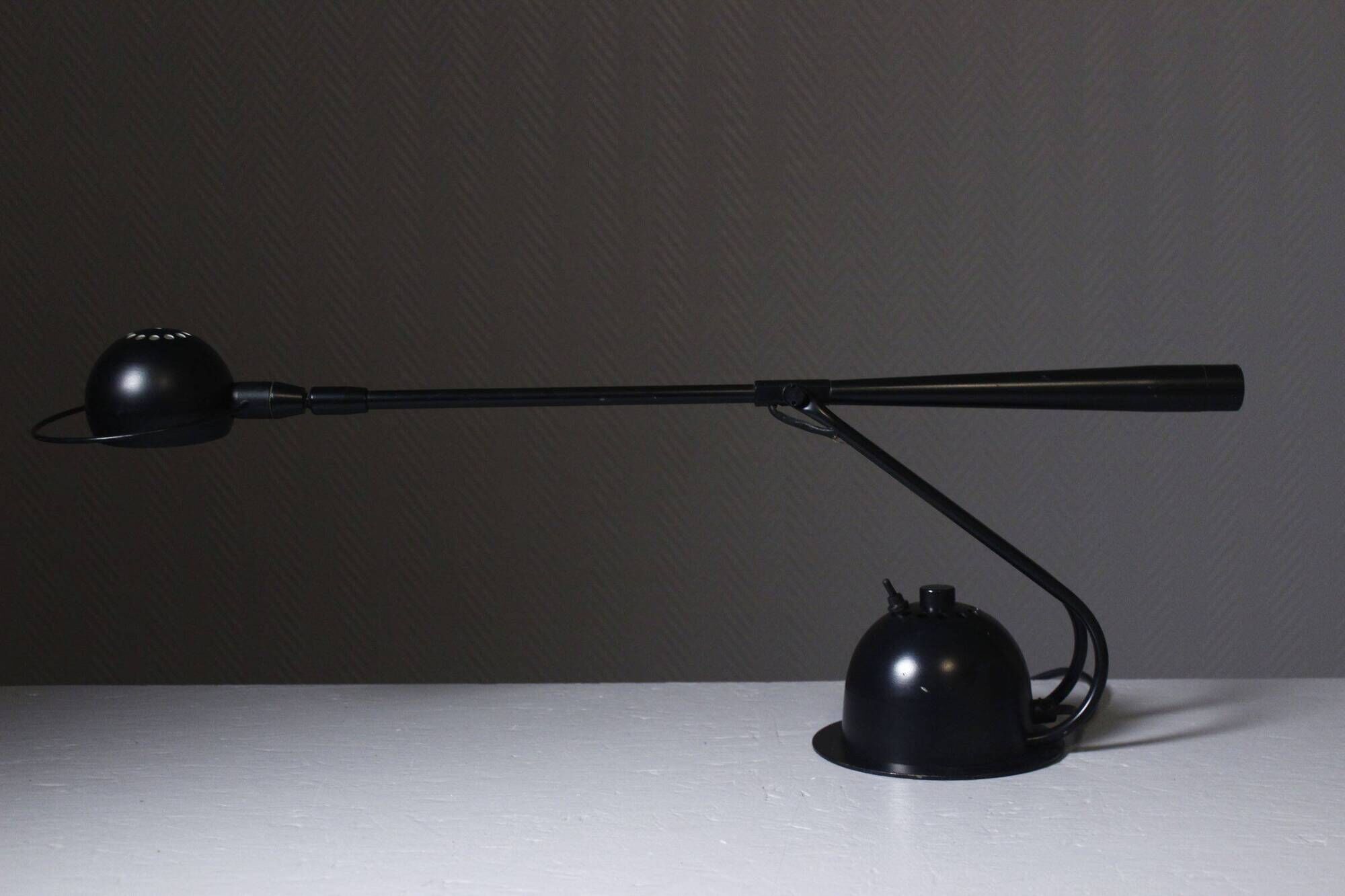 Aluminor France vintage desk lamp post-modern design 1980s