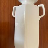 White ceramic ansé vase
