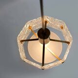 Lampe à Suspension Sculpturale Vintage en Verre par Kamenický Šenov, 1970s