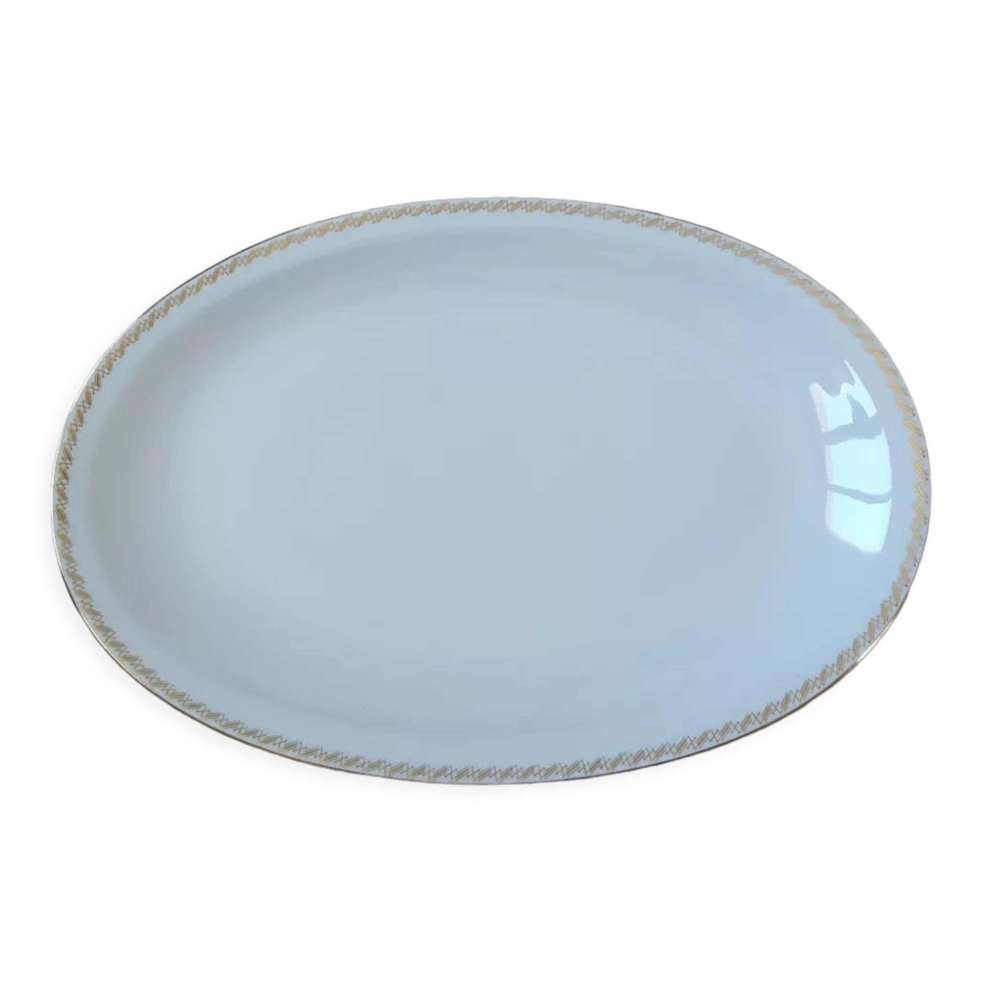 Oval plate in German porcelain from Bavaria