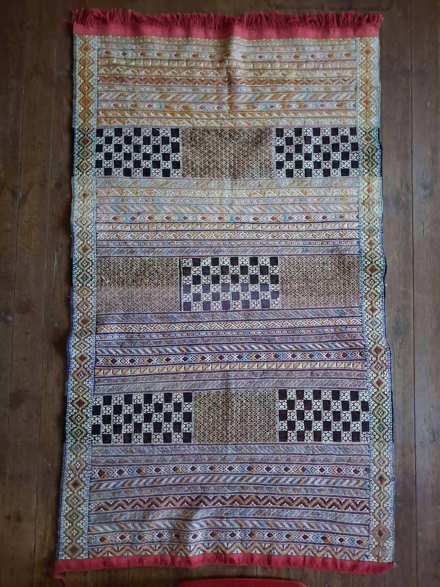 Handmade Berber Kilim Zemmour 202x117cm