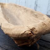 Wicker banneton and linen canvas