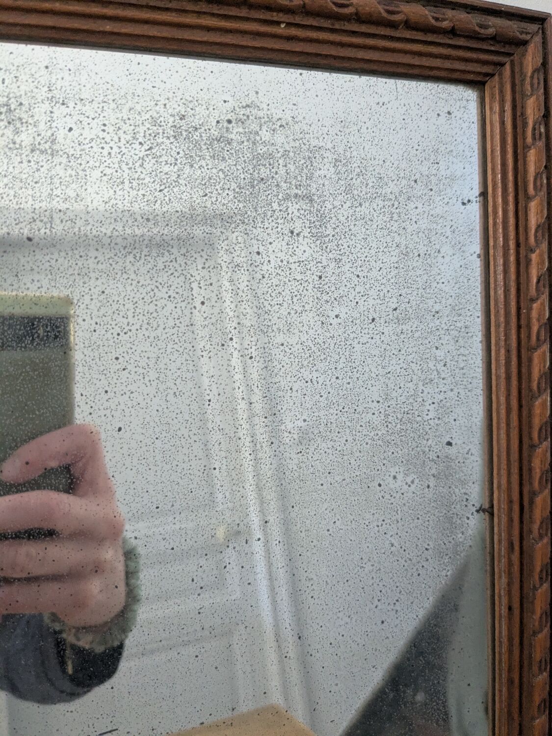 Vintage wooden mirror