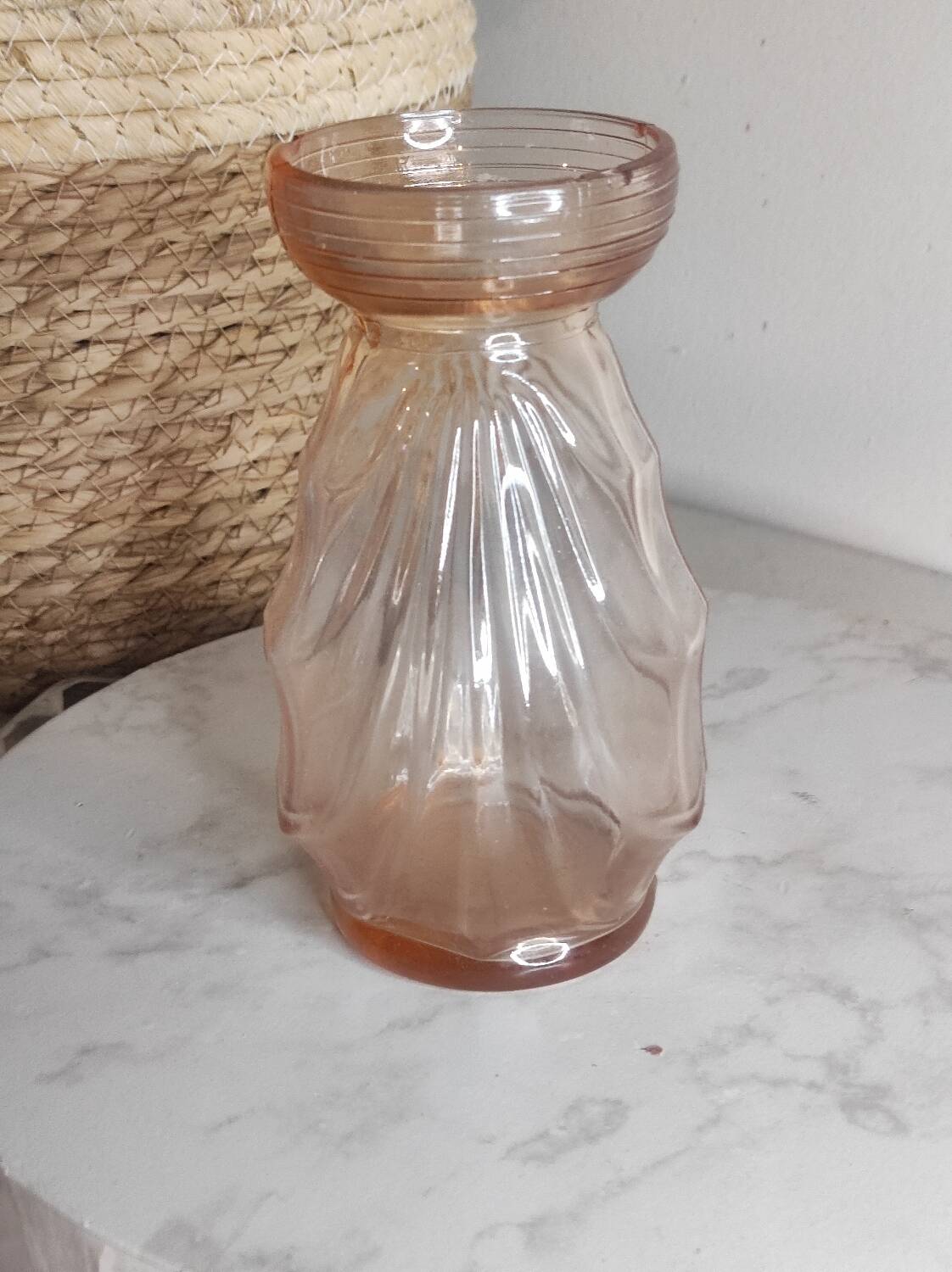 Antique pink vase