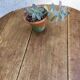 Table ronde à 2 rabats en bois vintage