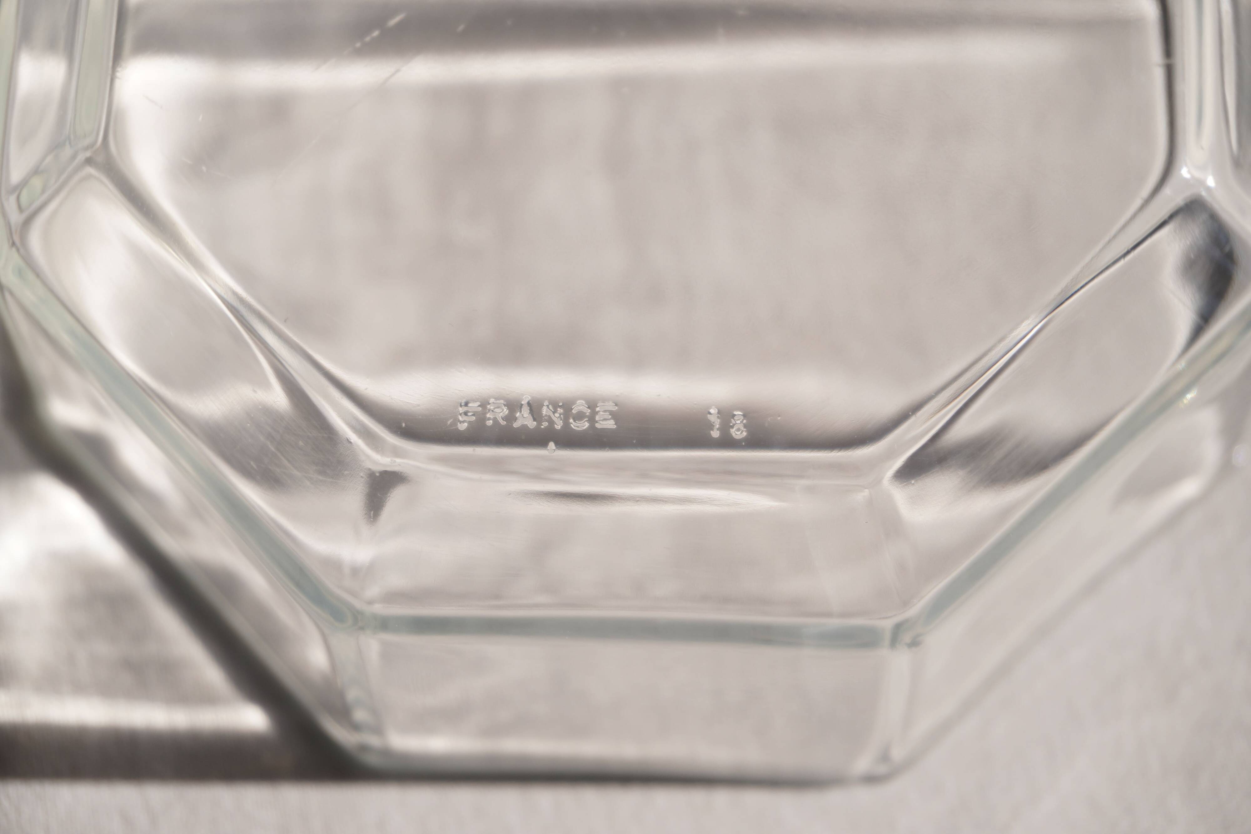 Set of 4 octagonal glass bowls/dishes, Arcoroc France