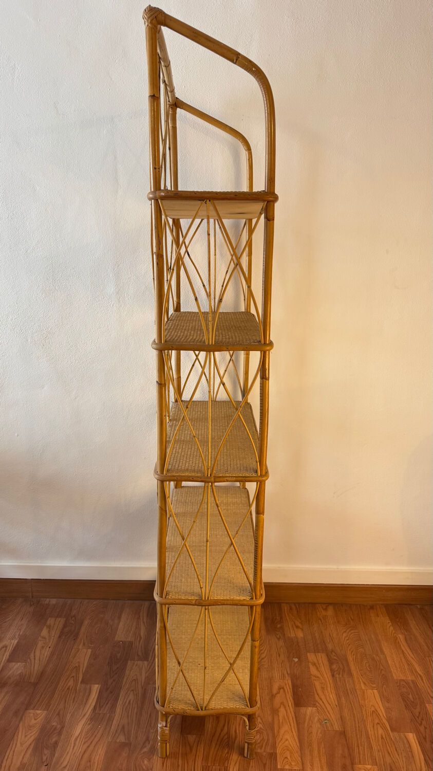 1960s Rattan Shelf France