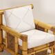 Paire de fauteuils en bambou, coussins Pierre Frey, travail français, vers 1960-70